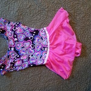 Dance Gymnastics Body Suit with Skirt Little Girls
